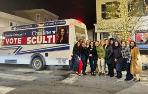 The Christine Sculti Victory Express was at the Goldens Bridge